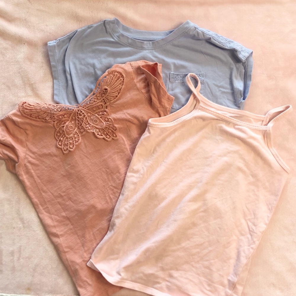 Lot of 3 💕 2 Oshkosh T-shirts 1 jumping bean cami size 6 /6x. Discount shipping